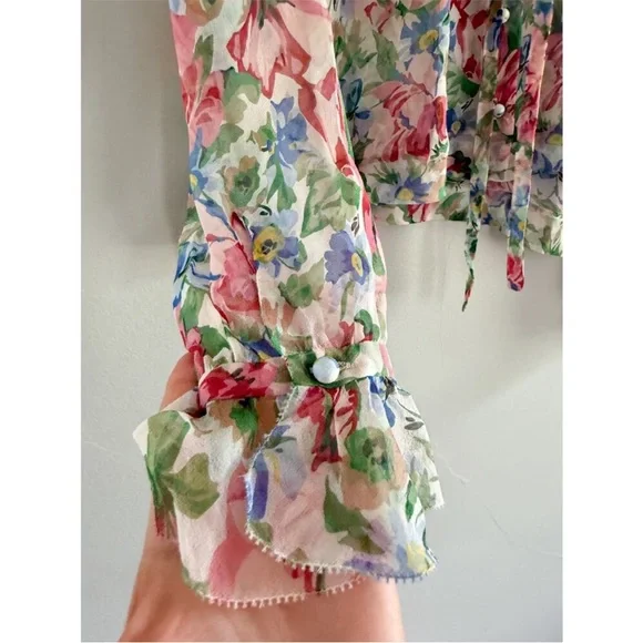 Doen Silk Solange Top in Tulip Grove - Picture 2 of 8